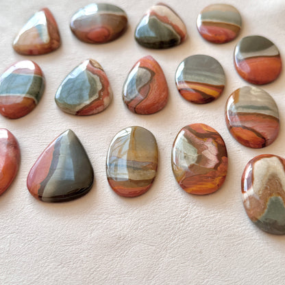 35-45mm Scenic Polychrome Jasper Cabochon Smooth - Choose your Stone (W16)