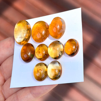 High-domed Brandy Citrine Cabochon Smooth Oval - Choose your Stone (W3-EY)