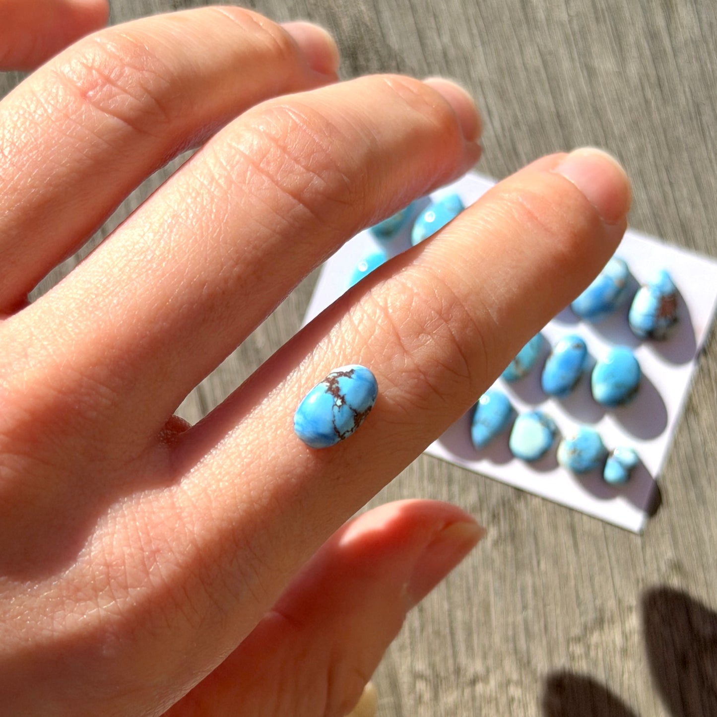 6-12mm Mini Golden Hills Turquoise Cabochon Smooth - Choose your Stone (W14)