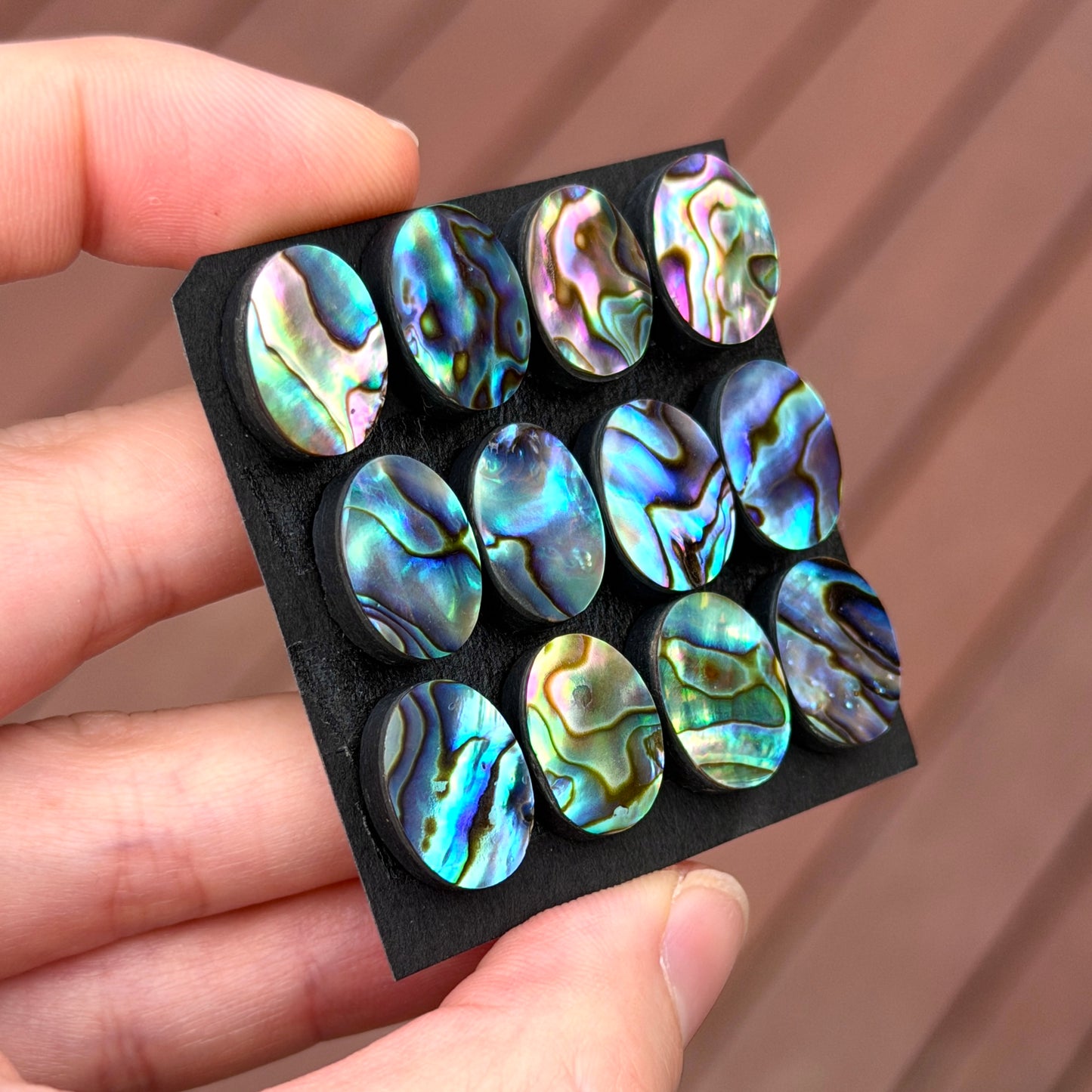 14x10mm Abalone Paua Shell (Iridescent) Oval Cabochon Smooth - Choose your Stone (W6)