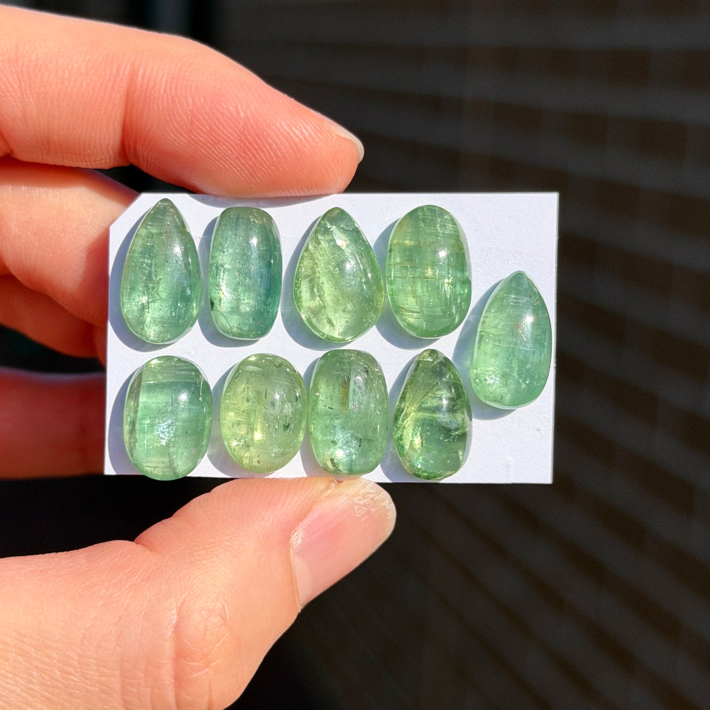 12-15mm Mint Green Kyanite Cabochon Smooth - Choose your Stone (W1)