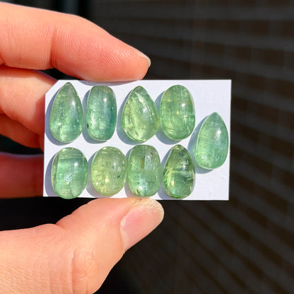 12-15mm Mint Green Kyanite Cabochon Smooth - Choose your Stone (W1)