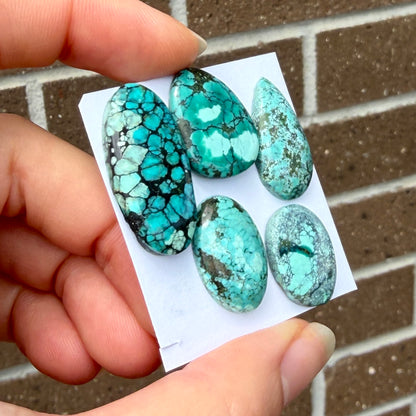 18-28mm Tibetan Turquoise Cabochon Smooth  - Choose your Stone (W11)