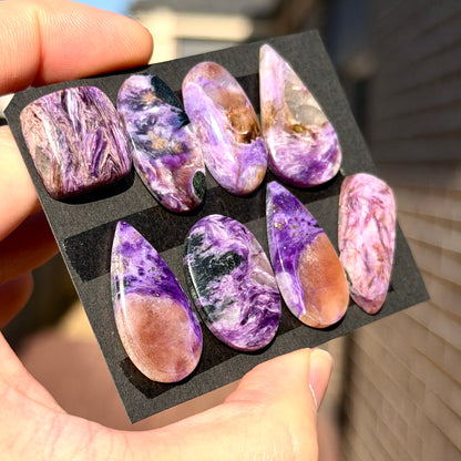 17-29mm Charoite Cabochon Smooth - Choose your Stone (W16-B)