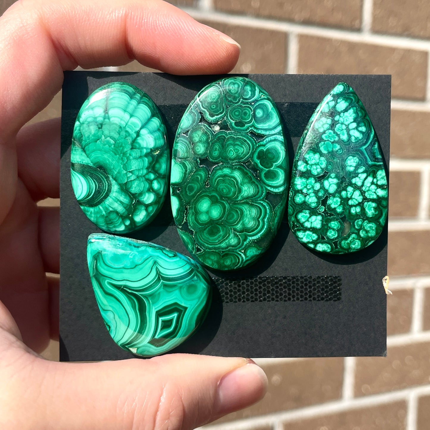 32-44mm Malachite Cabochon Smooth - Choose your Stone (W11)