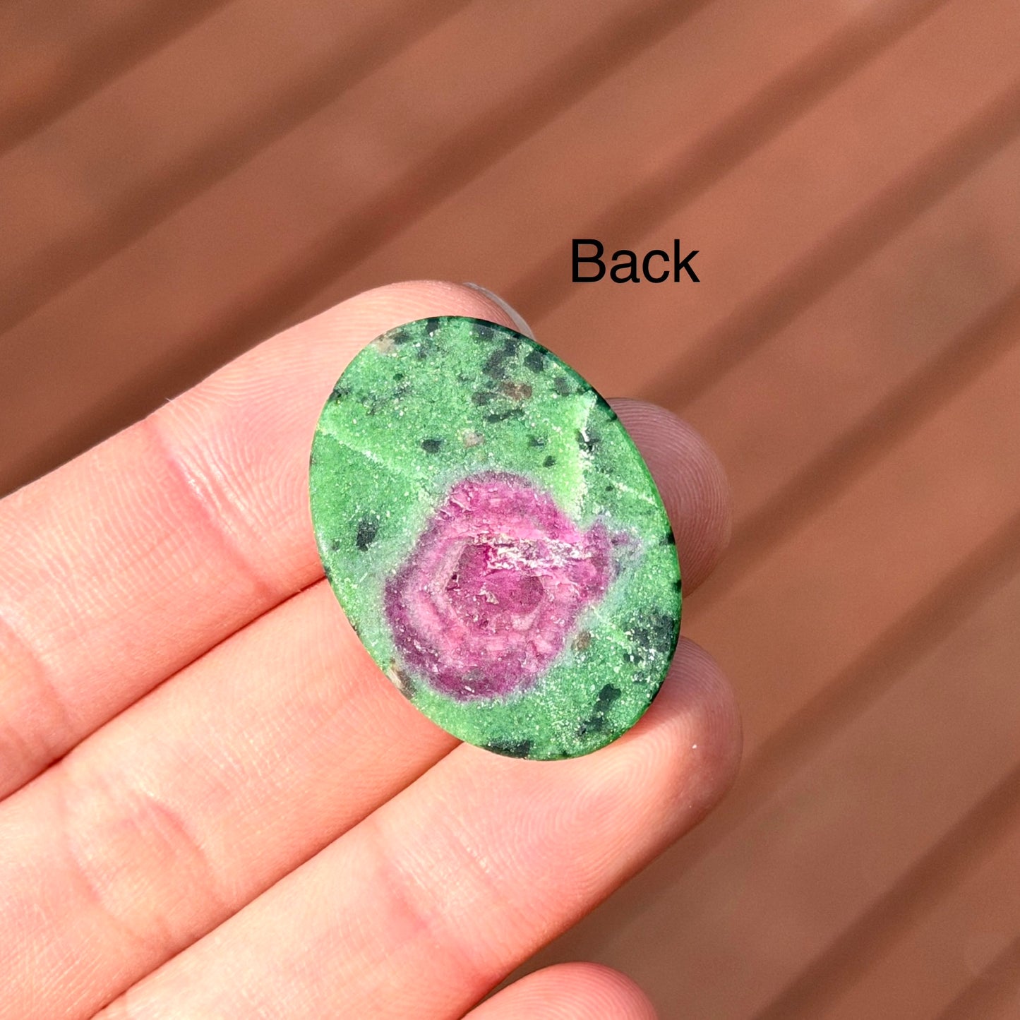 ‘A Blooming Rose’ Ruby Zoisite Oval Cabochon - 30.5mm x 22mm (W16)