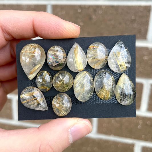 Golden Rutilated Quartz Cabochon Smooth - Choose your Stone (A)(W4)