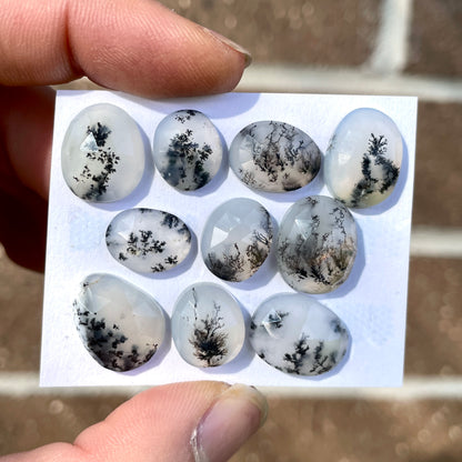 Translucent Dendritic Opal Agate Cabochon Rose Cut - Choose your Stone (W2)