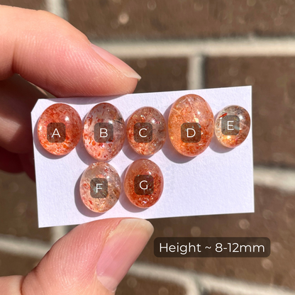 Mini Rainbow Confetti Sunstone Cabochon Smooth - Choose your Stone (W6)