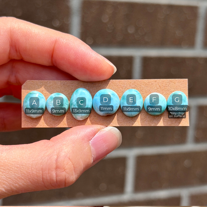 Blue Larimar Cabochon Smooth - Choose your Stone (W5)