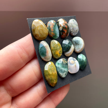 Ocean Jasper Cabochon Rose cut - Choose your Stone (W4)