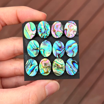14x10mm Abalone Paua Shell (Iridescent) Oval Cabochon Smooth - Choose your Stone (W6)