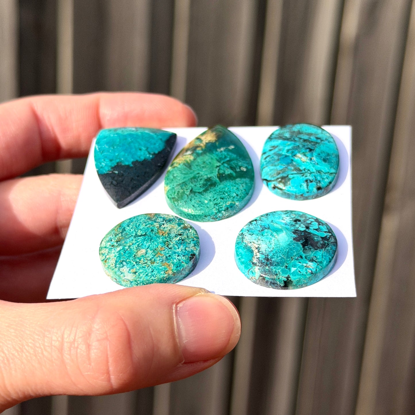 *RARE* Gem Silica/Chrysocolla in Chalcedony (Bacan Stone) Cabochon Smooth - Choose your Stone (W15)