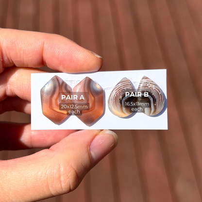 Botswana Agate Cabochon Pairs - Choose your Pair (W8)