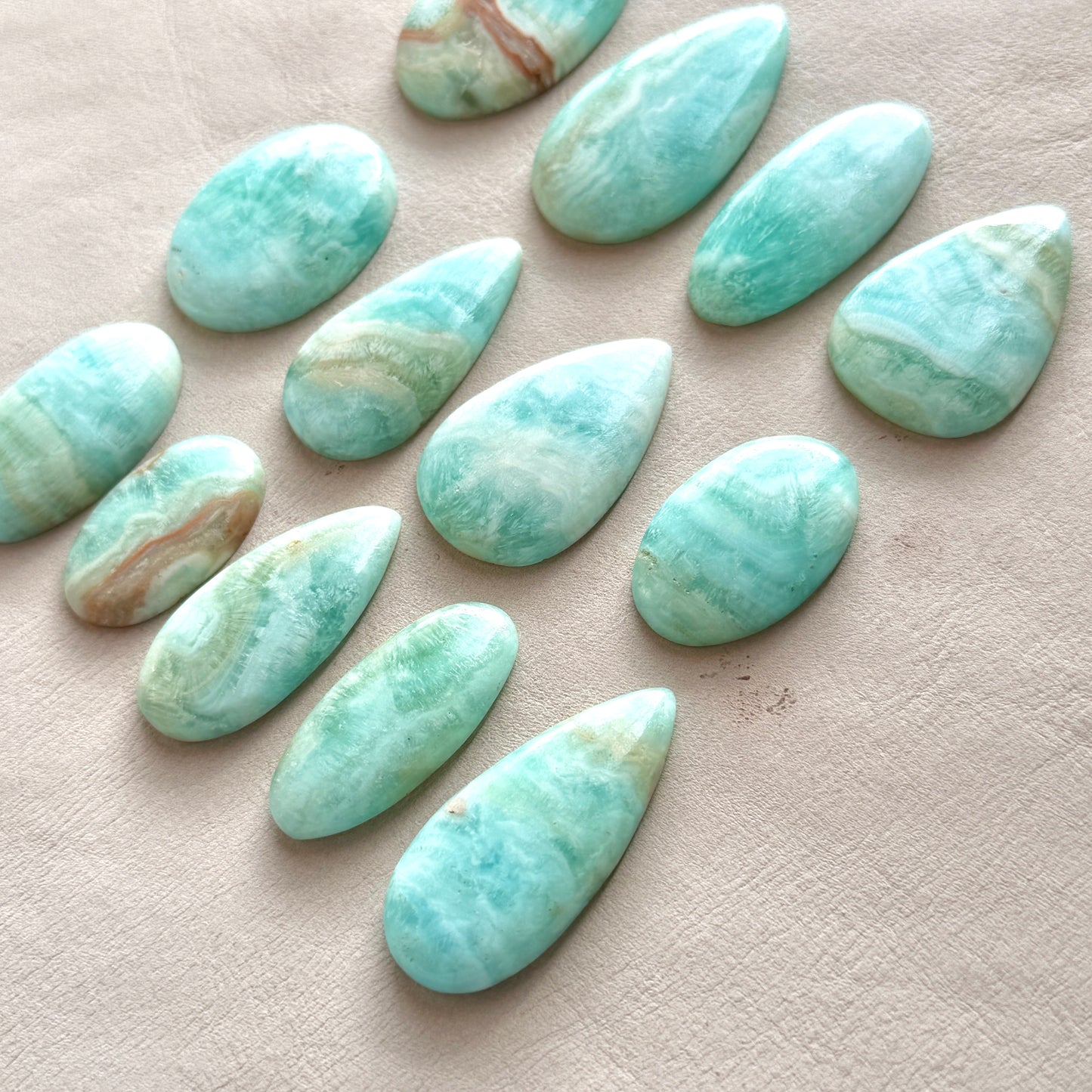 29-43mm Blue Carribean Calcite Cabochon Smooth - Choose your Stone (W7)