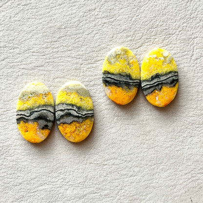 Bumbleebee Jasper Cabochon Pairs - Choose your Pair (W3)