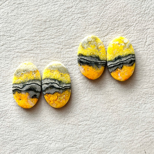 Bumbleebee Jasper Cabochon Pairs - Choose your Pair (W3)