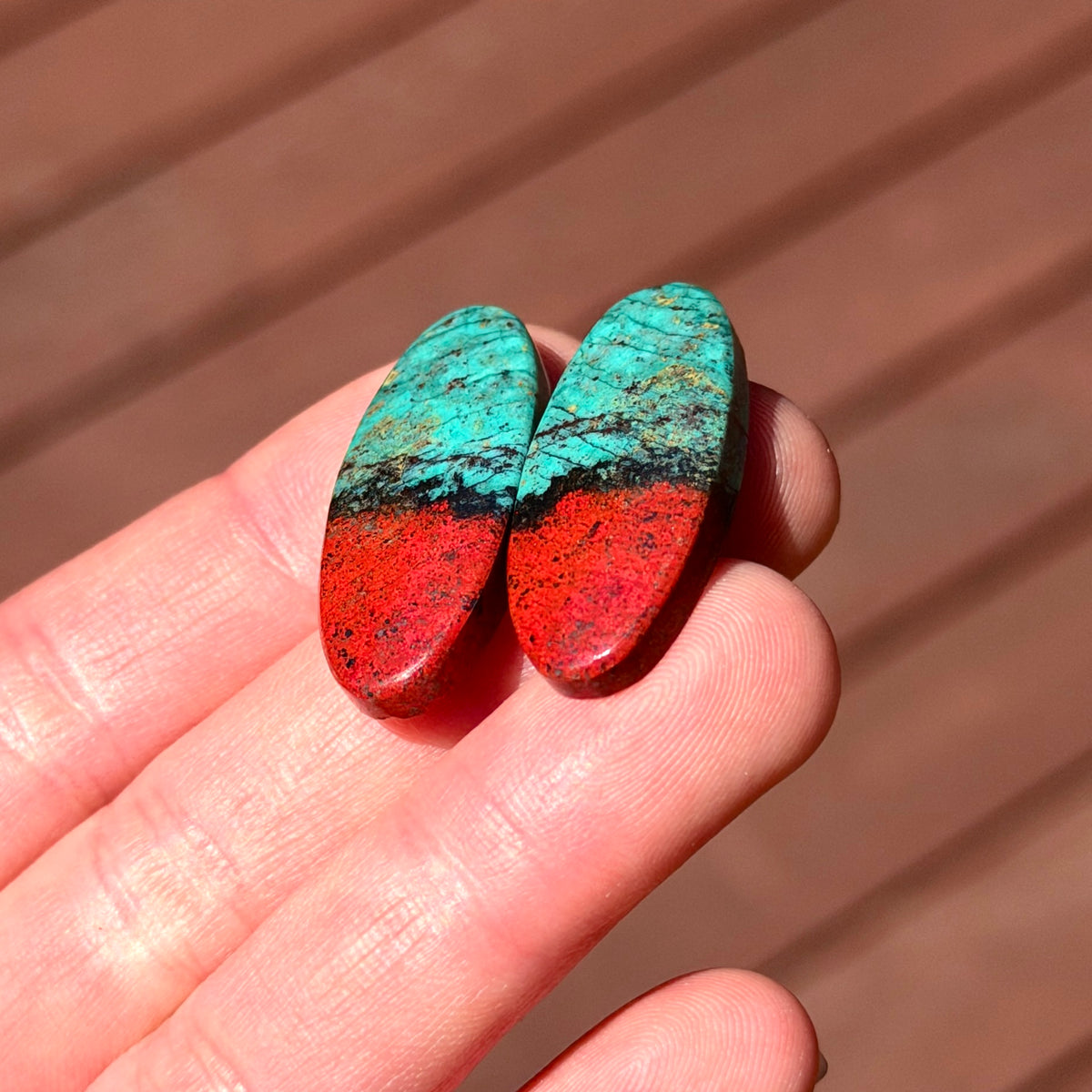 Sonora Sunrise/Sunset Cabochon Pair - Oval 31mm x 13mm (W17)