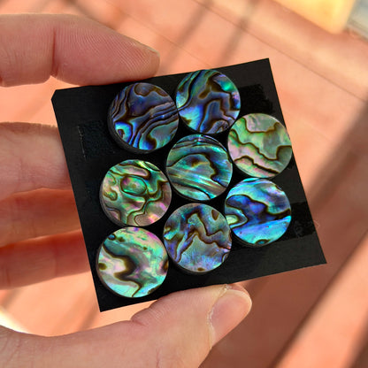 15mm Abalone Paua Shell (Iridescent) Round Cabochon Smooth - Choose your Stone (W15)