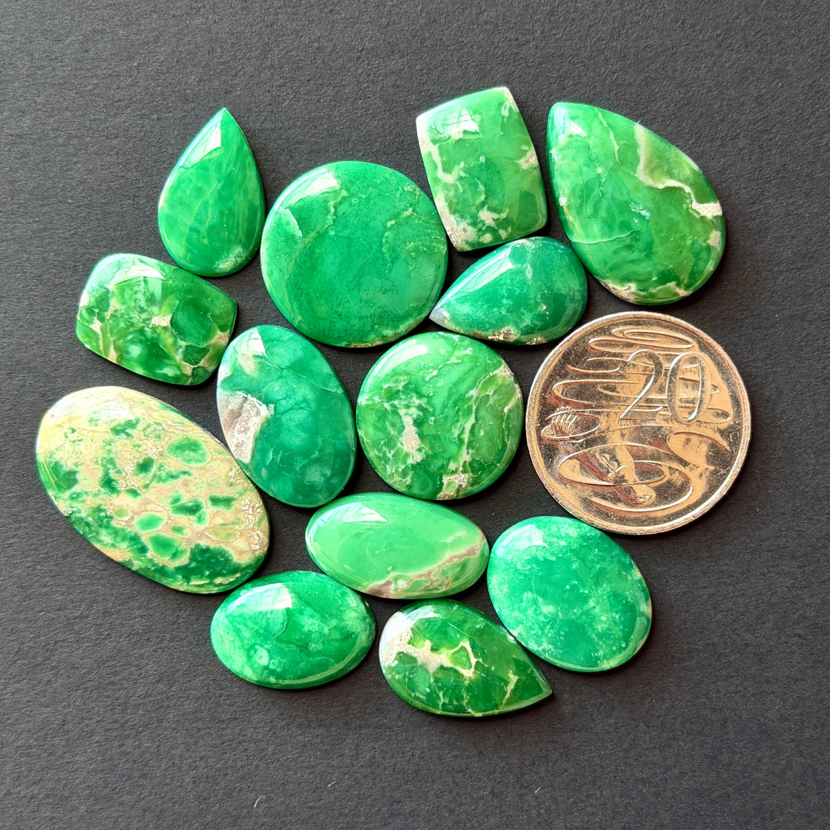 High-grade Australian Variscite Cabochon Smooth - Choose your Stone (W18)