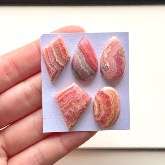 22-24mm Rhodochrosite Cabochon Smooth - Choose your Stone (W3)