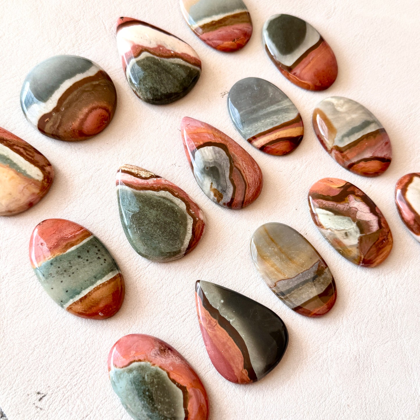 35-45mm Scenic Polychrome Jasper Cabochon Smooth - Choose your Stone (W16)