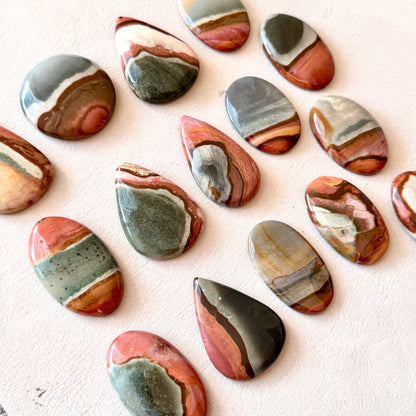 35-45mm Scenic Polychrome Jasper Cabochon Smooth - Choose your Stone (W16)