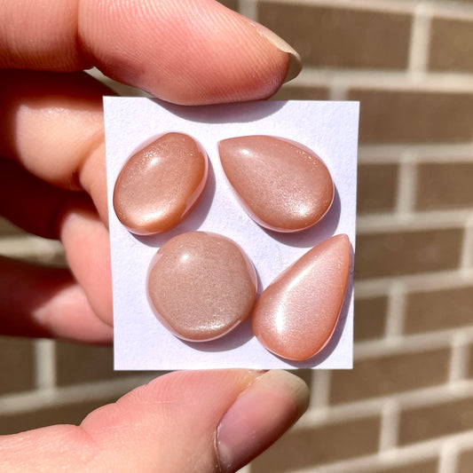 Peach Moonstone Cabochon Smooth - Choose your Stone (W5)