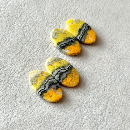 Bumbleebee Jasper Cabochon Pairs - Choose your Pair (W3)