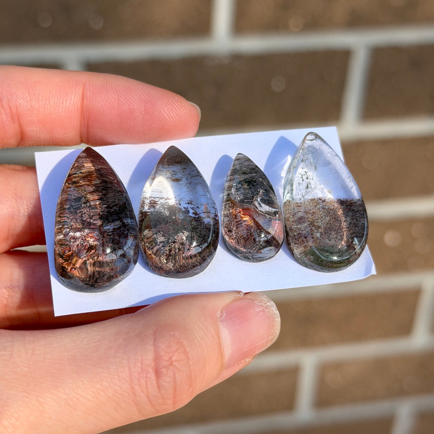 Garden Quartz Cabochon, Raw Back - Choose your Stone (W5)