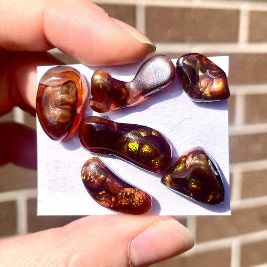 Mexican Fire Agate Cabochon (Organic Shape) - Choose your Stone (W5)