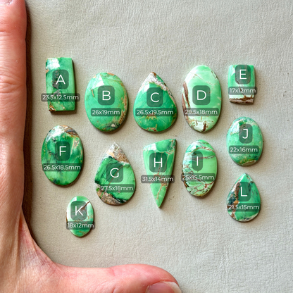 17-32mm Australian Variscite Cabochon Smooth - Choose your Stone (W18)