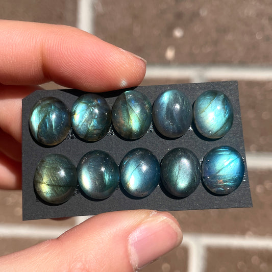 12x10mm Labradorite Oval Cabochon Smooth  - Choose your Stone (W5)