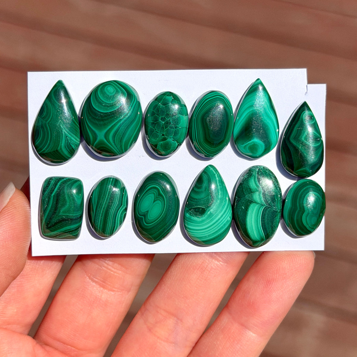 Mini Malachite Cabochon Smooth - Choose your Stone (W17)