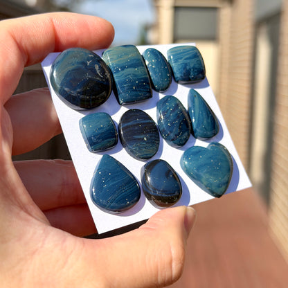 13-22mm Leland Blue / Sieber Agate Cabochon Smooth - Choose your Stone (A-W14)