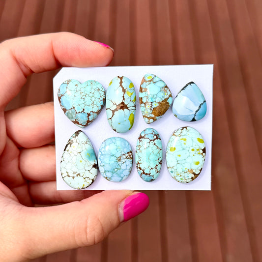 16-26mm Sand Hill Turquoise Cabochon Smooth (Backed) - Choose your Stone (W9)