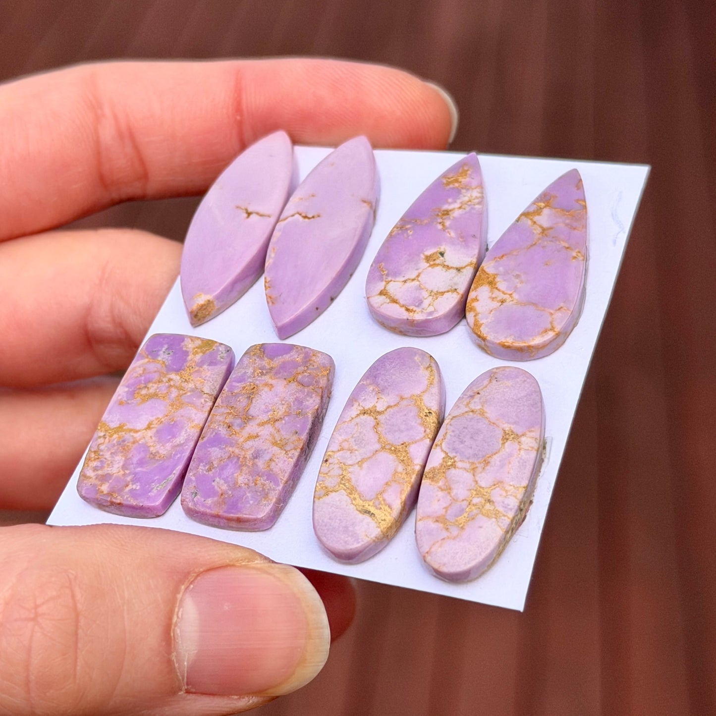 Phosphosiderite Cabochon Pairs - Choose your Pair (E11)