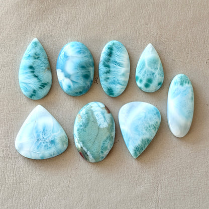 27-36mm Blue Larimar Cabochon Smooth - Choose your Stone (W7)