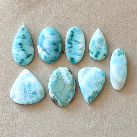 27-36mm Blue Larimar Cabochon Smooth - Choose your Stone (W7)