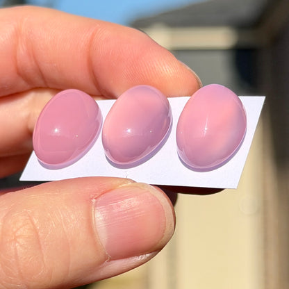 Lavender Chalcedony Oval Cabochon Smooth - 18mm x 13mm - Choose your Stone (W16)