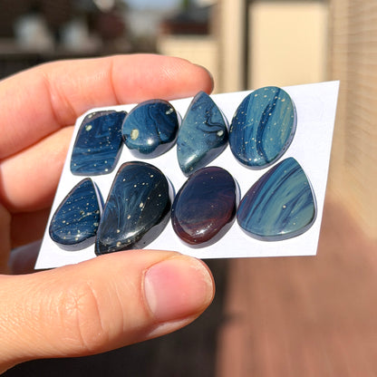 16-25mm Leland Blue / Sieber Agate Cabochon Smooth - Choose your Stone (B-W14)