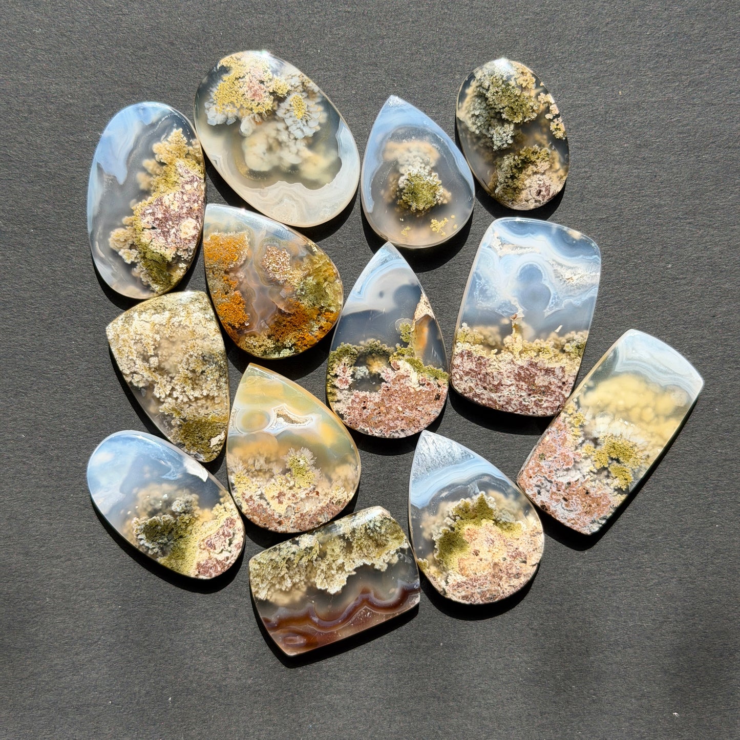 24-32mm Banded Moss Agate Cabochon Smooth - Choose your Stone (W9)