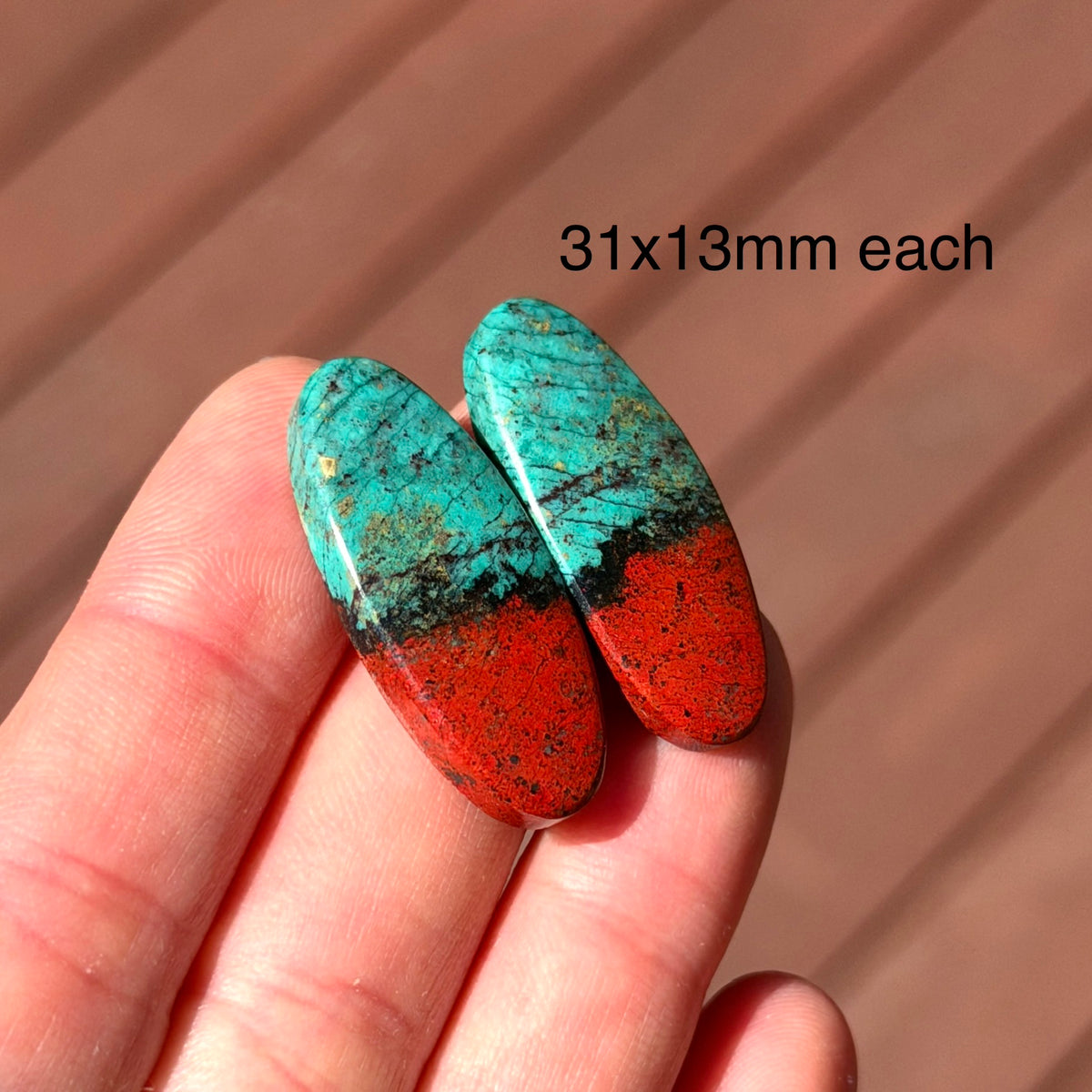 Sonora Sunrise/Sunset Cabochon Pair - Oval 31mm x 13mm (W17)
