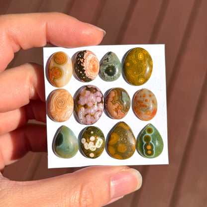 13-18mm Ocean Jasper Cabochon Smooth - Choose your Stone (W10)
