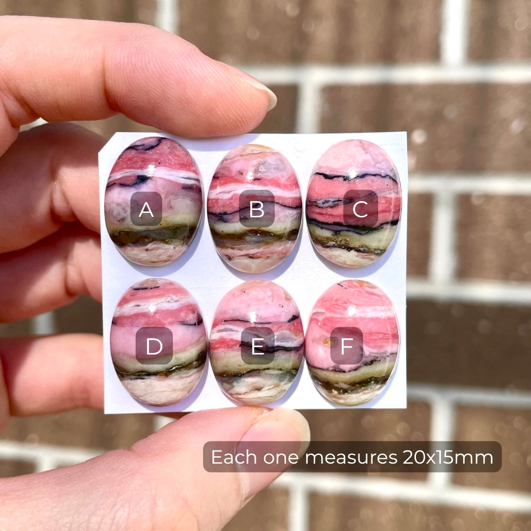 Peruvian Pink Opal Cabochon Smooth (20x15mm Oval) - Choose your Stone (W2)