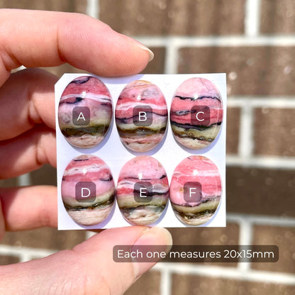 Peruvian Pink Opal Cabochon Smooth (20x15mm Oval) - Choose your Stone (W2)