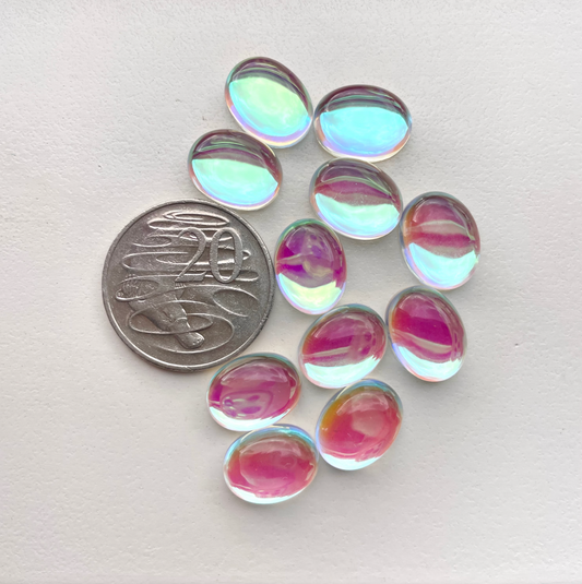 Angel Aura Quartz Oval Cabochons Smooth - Each