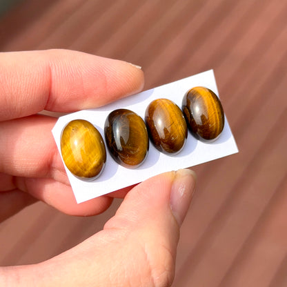 Tiger's Eye Oval Cabochon - 14x10mm - Choose your Stone (W7)