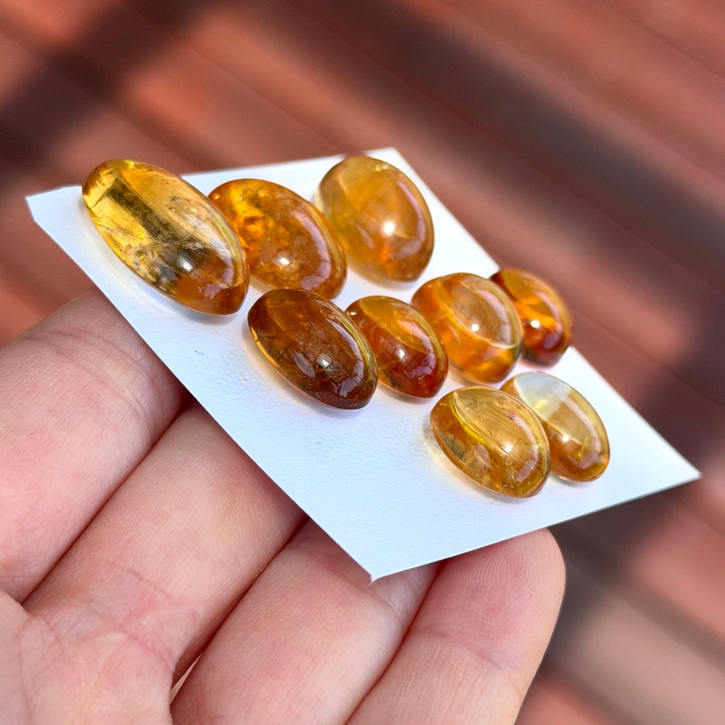High-domed Brandy Citrine Cabochon Smooth Oval - Choose your Stone (W3-EY)