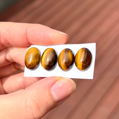 Tiger's Eye Oval Cabochon - 14x10mm - Choose your Stone (W7)